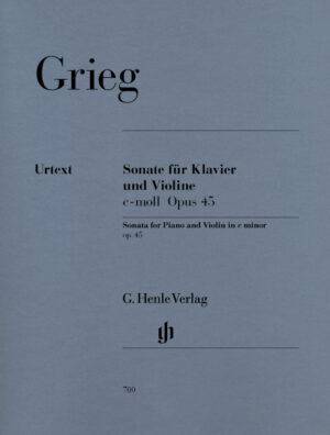 Sonata For Piano And Violin In C Minor Op.45 - Grieg