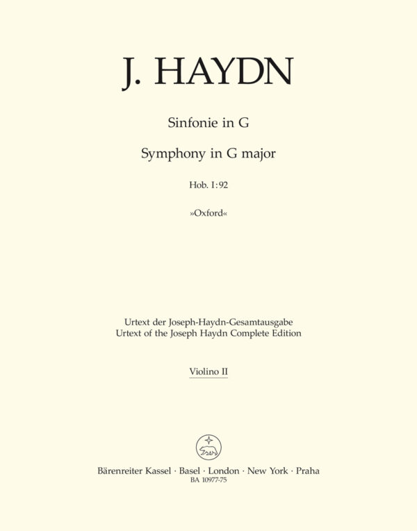 Symphony No. 92 In G Oxford