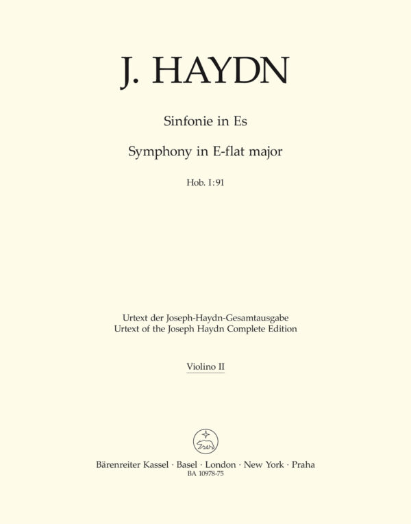 Symphony Nr. 91 E-flat major Hob. I:91