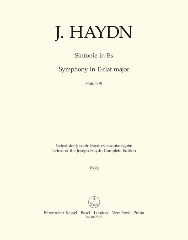 Symphony Nr. 91 E-flat major Hob. I:91