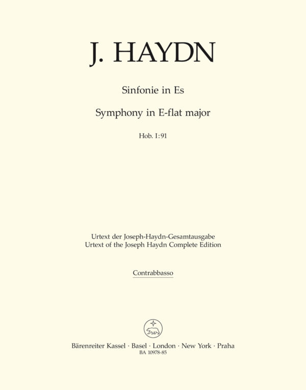 Symphony Nr. 91 E-flat major Hob. I:91