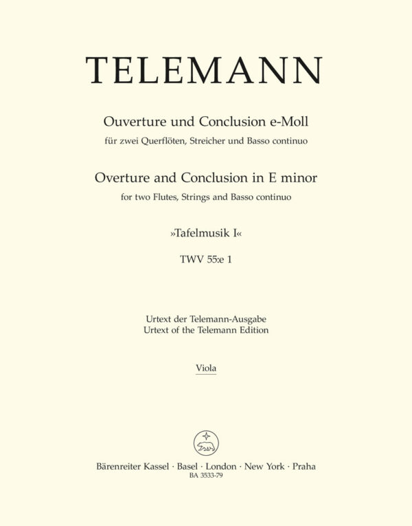 Overture and Conclusion in E minor TWV 55