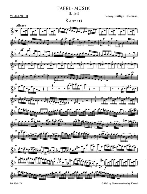 Konzert in F-Dur - Concerto in F major TWV 53:F1