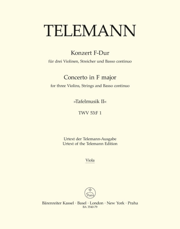 Konzert in F-Dur - Concerto in F major TWV 53:F1