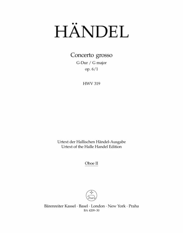 Concerto Grosso In G Major Op.6 No.1