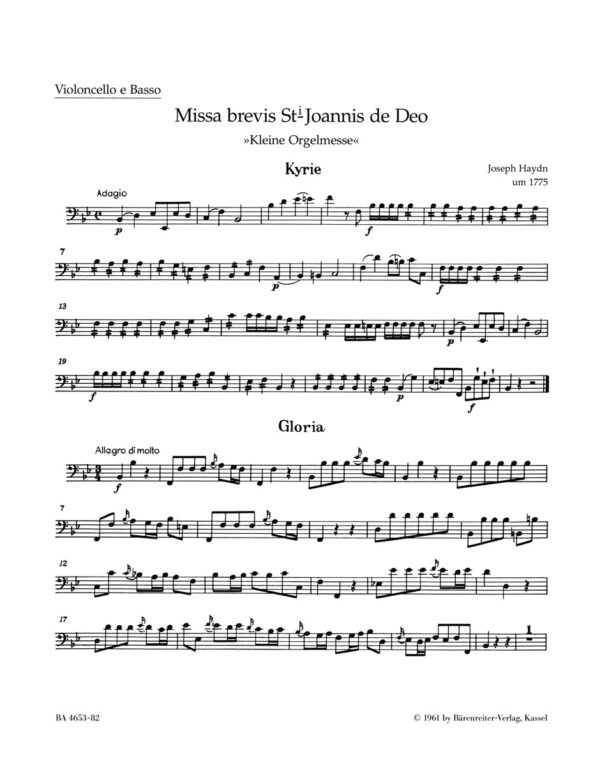 Missa Brevis Sancti Joannis De Deo