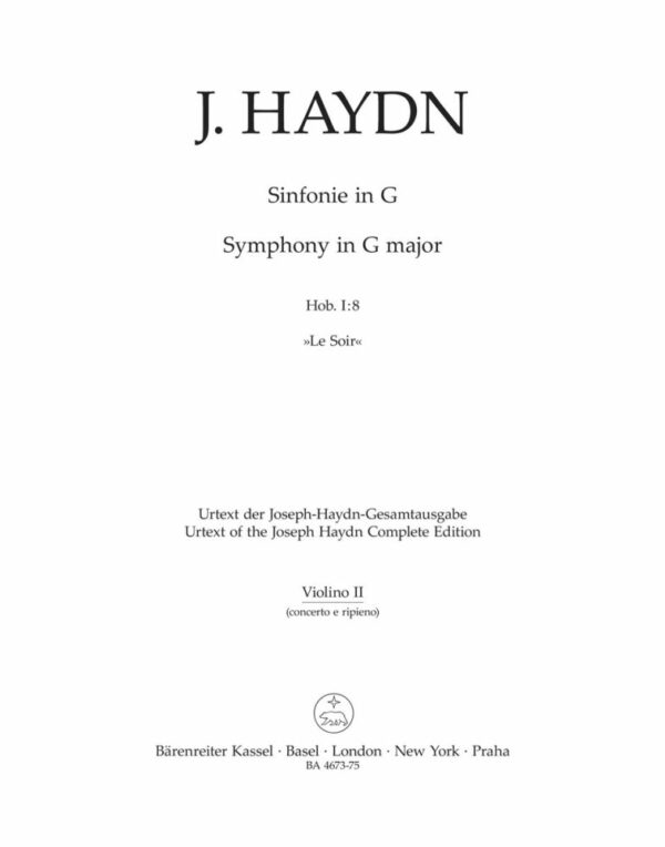 Symphony No.8 In G Major Hob.I