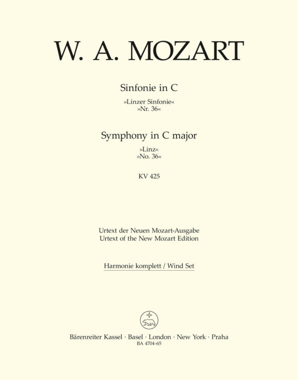 Symphony No.36 In C K.425 Linz