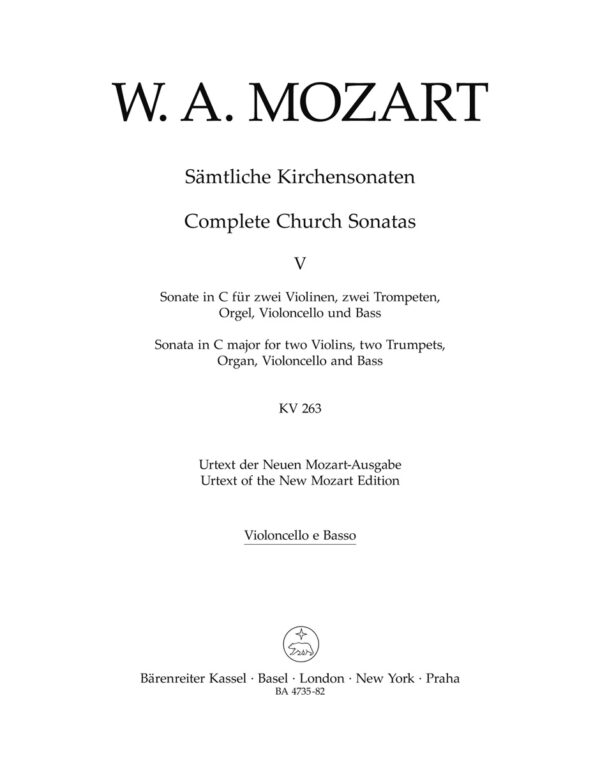 Church Sonatas Vol 5 In C, K.263