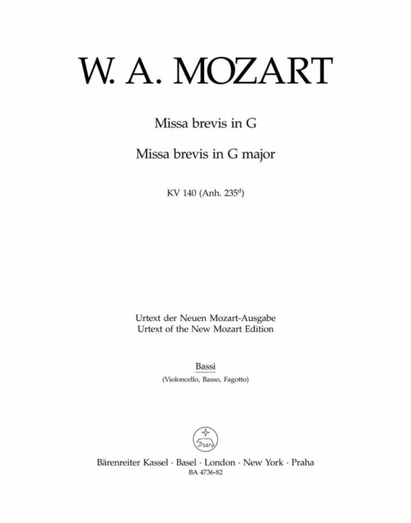 Missa brevis in G major K.140