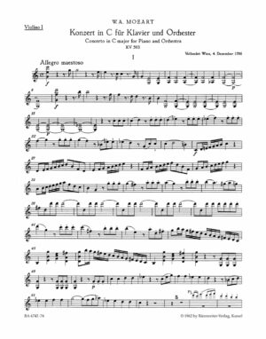 Piano Concerto No.25 In C K.503