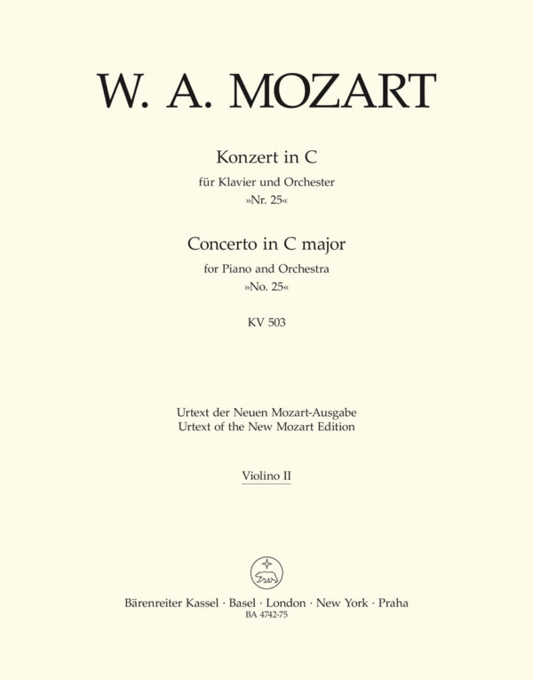 Piano Concerto No.25 In C K.503