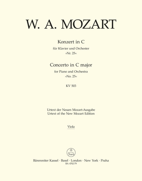 Piano Concerto No.25 In C K.503