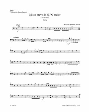 Missa Brevis In G Major K.49