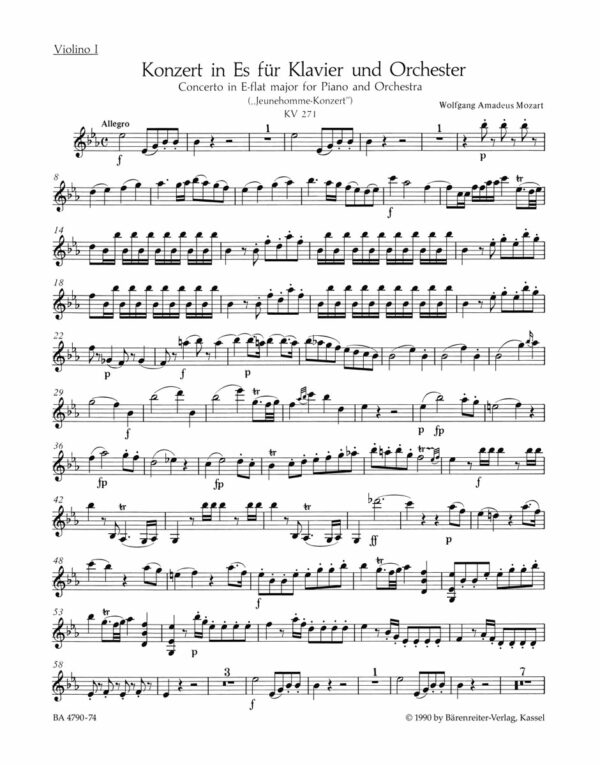 Piano Concerto No.9 In E-Flat K.271 - Jeunehomme