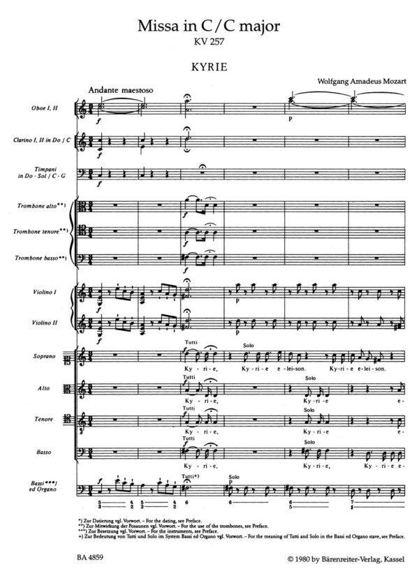 Missa in C major K.257