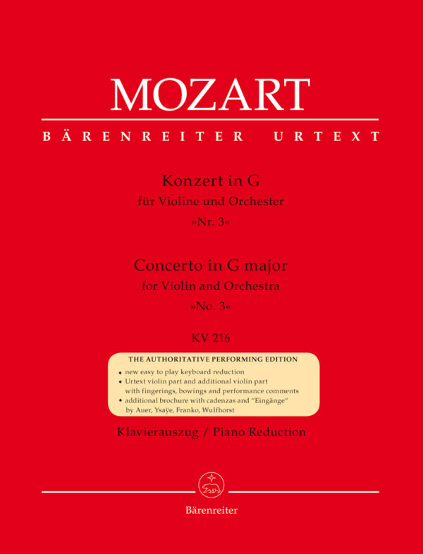 Violin Concerto No.3 In G K.216