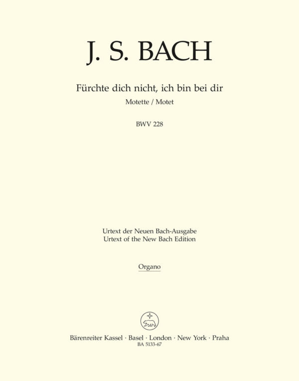 Motet No.4 Fürchte dich nicht, ich bin bei dir