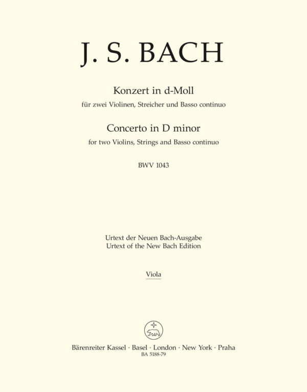 Double Concerto For Two Violins In D Minor
