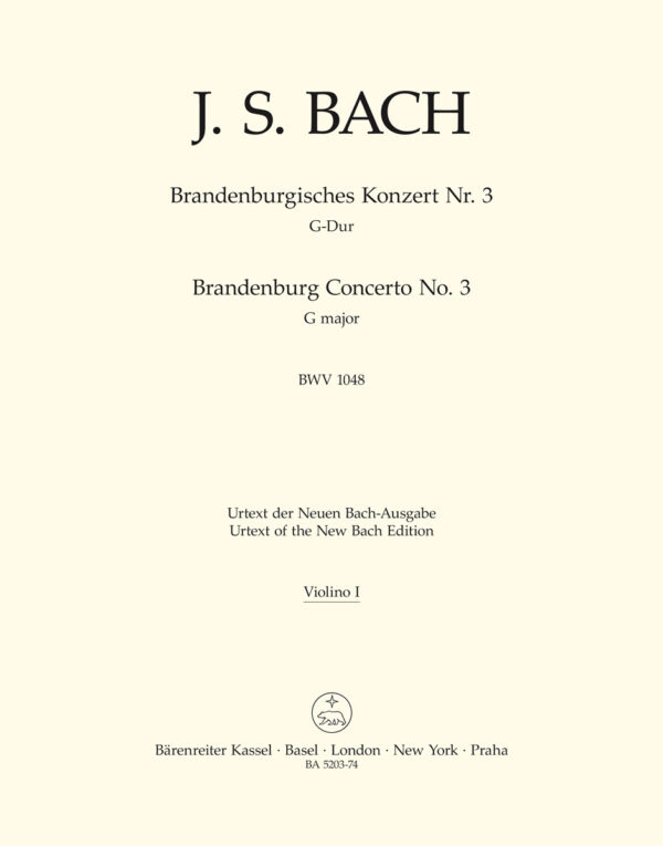 Brandenburg Concerto No.3 In G Major BWV 1048 (Violin I)