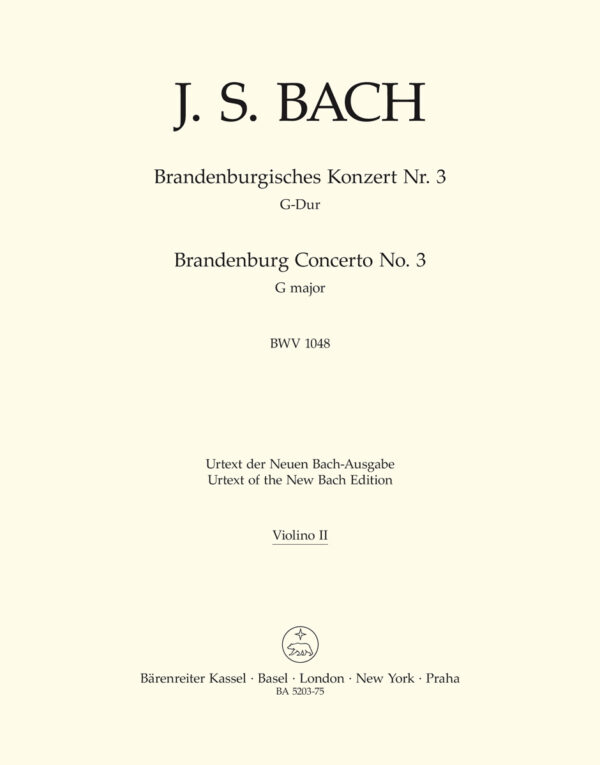 Brandenburg Concerto No.3 In G Major BWV 1048 (Violin II)