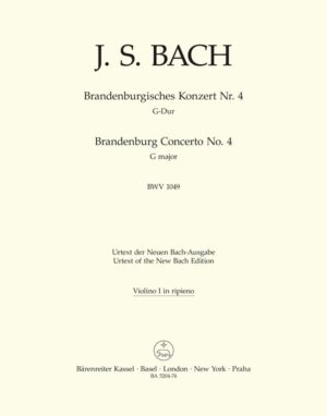 Brandenburg Concerto No.4 In G Major BWV 1049