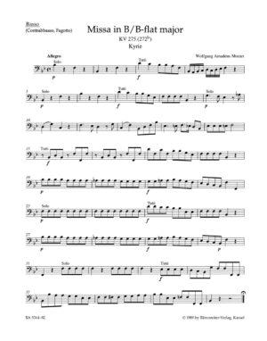 Missa Brevis In B Flat K. 275