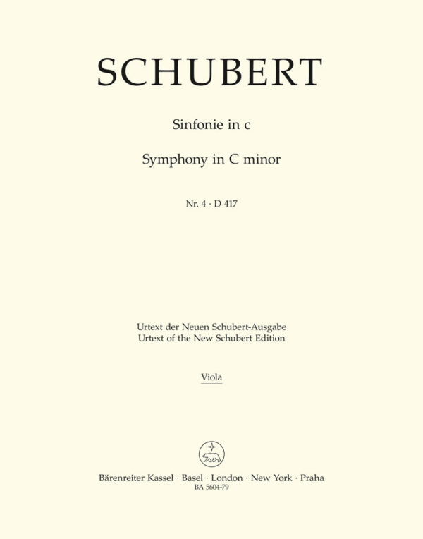 Symphony No.4 In C Minor - D 417 Tragic