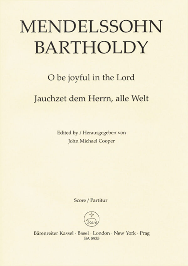 O Be Joyful In The Lord Op.69