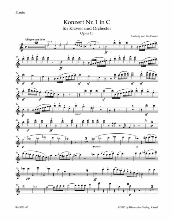 Concerto No.1 In C Major Op.15 For Piano