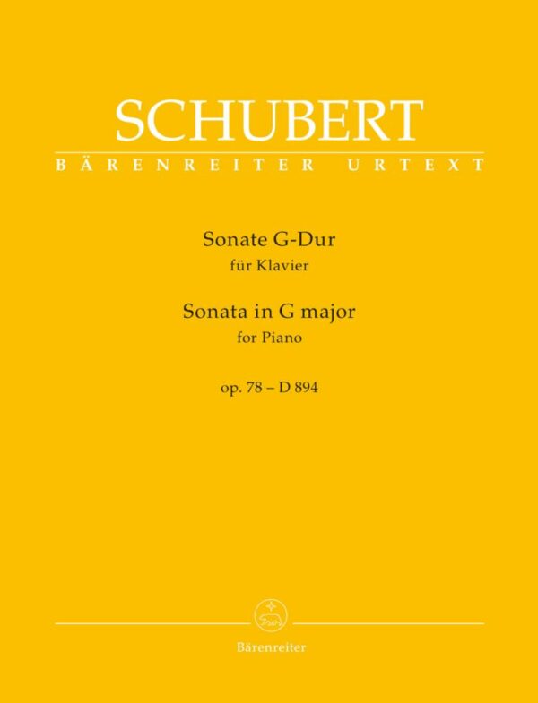 Piano Sonata In G Op.78 D 894