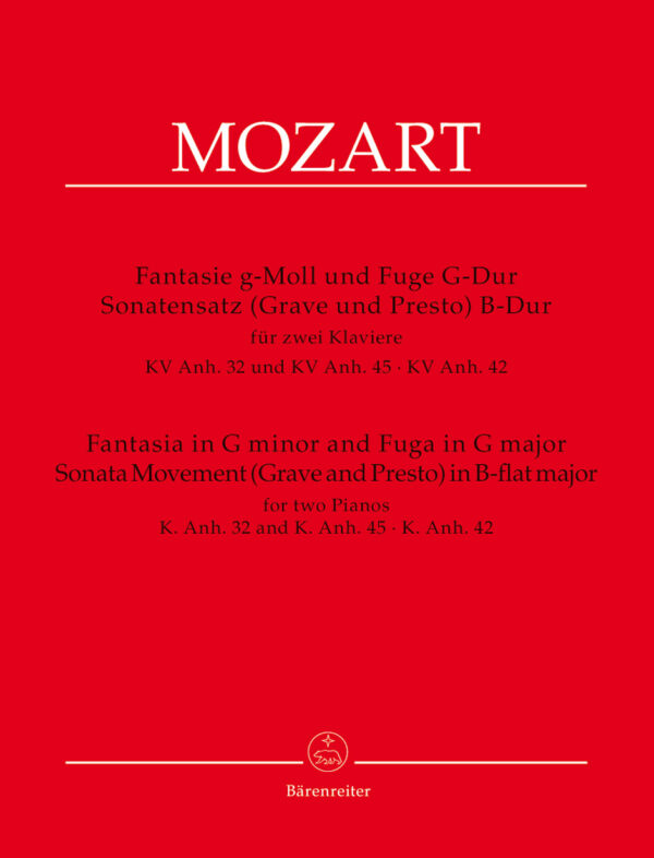 Fantasia In G Minor And Fugue In G K 32 & 45