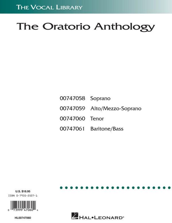 The Oratorio Anthology - Tenor