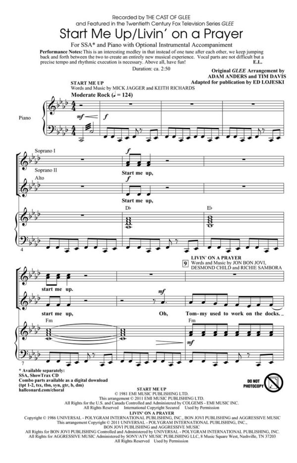 Start Me Up/Livin' on a Prayer