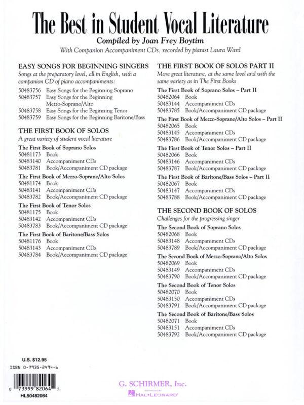 The First Book of Soprano Solos - Part II