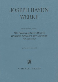 Hob. XX/2, Vokalfassung, Wissenschaftliche Gesamtausgabe, Kritischer Bericht, Reihe XXVIII, Band 2
