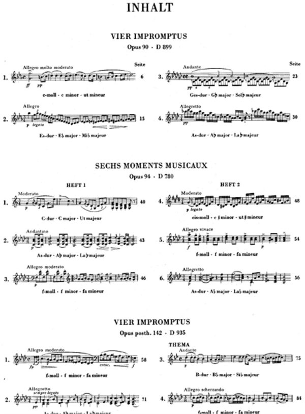 Impromptus And Moments Musicaux - Schubert - Image 2