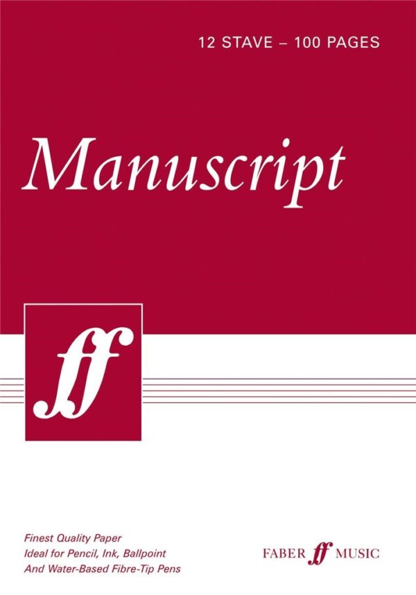 MANUSCRIPT A4 12-STAVE 100 Pages