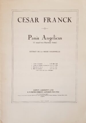 Panis Angelicus Cesar Franck Soprano/Tenor
