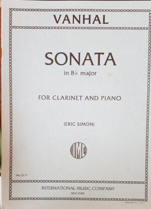 Sonata for Clarinet & Piano in Bb Major Vanhal