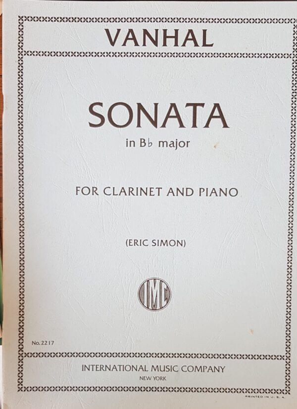 Sonata for Clarinet & Piano in Bb Major Vanhal