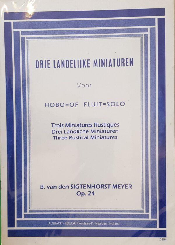 Drie Landelijke Miniaturen Op 24 Sigtenhorst Meyer