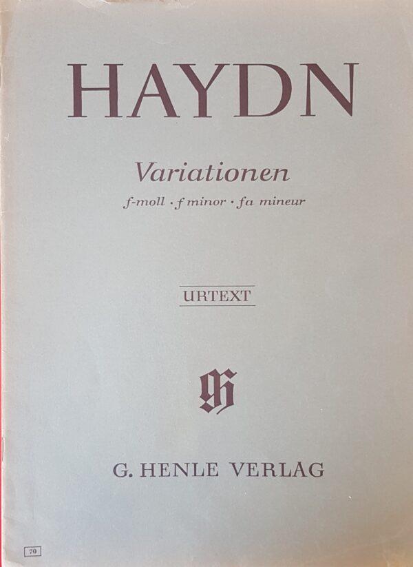 Variationen Sonata For Piano in Fm Hob XVII:6 Haydn Henle Verlag