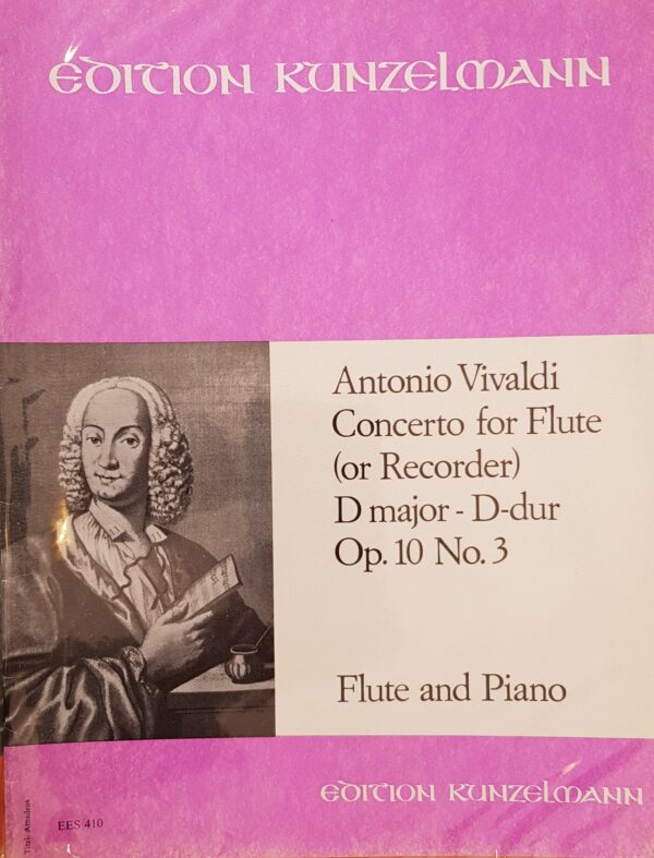 Concerto in D Major Op 10 No 3 for Flute or Recorder & Piano Reduction Vivaldi