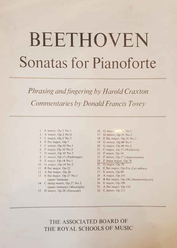 Sonata for Piano in F# Major Op 78 Beethoven ed Craxton