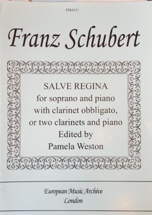Salve Regina for Clarinet Franz Schubert
