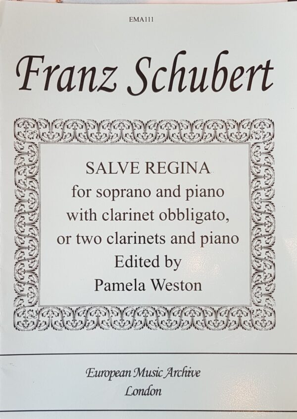 Salve Regina for Clarinet Franz Schubert