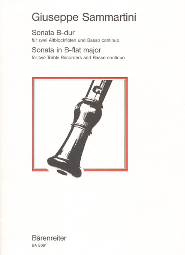 Sonata B flat major for two treble recorders and bass (Sammartini)