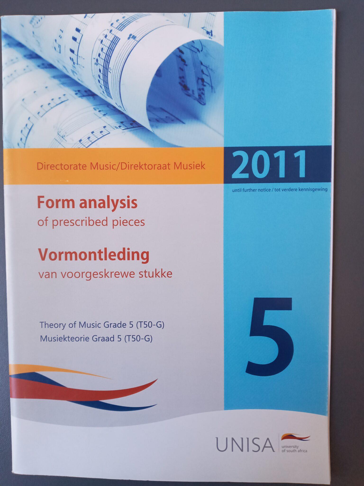 UNISA Form Analysis – Theory of Music Grade 5 – Vivo Music