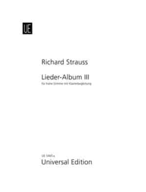 Lieder Vol. 3 (S-T) - High voice and piano - Richard Strauss